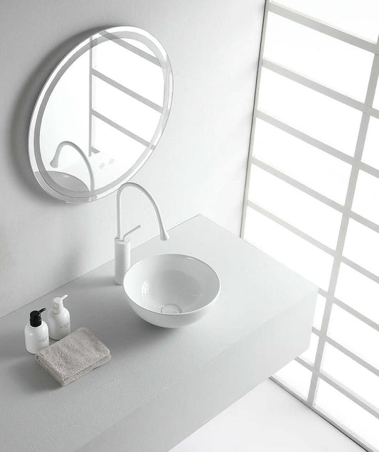 Luna Wastafel Wiesbaden 32X32X13 Cm in porseleinwit