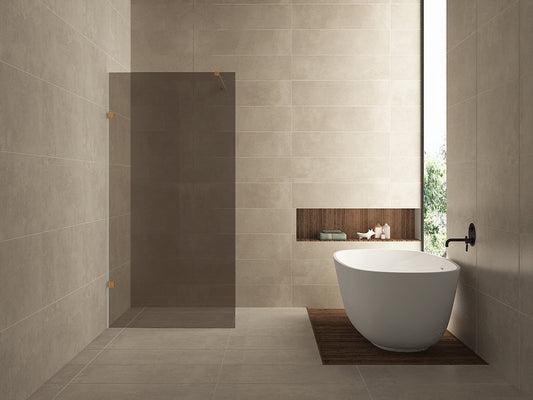 Less inloopdouche 900 x 2000 x 8 mm nano vintage brons glas/