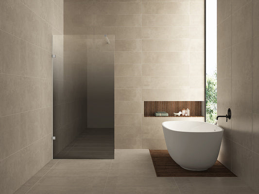 Less inloopdouche links 1200 x 2000 x 8 mm nano spiegelrook- naar helder glas/