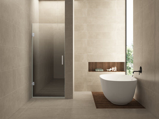 Less nisdeur links 700 x 2000 x 8 mm nano spiegelrook- naar helder glas/