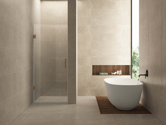 Minder Nisdeur Wiesbaden 80X200 Cm 8 Mm Nano Klar Glas in Gebürstetem Bronze Kupfer