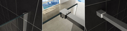 Schlankes Profilsatz mit Stabilisatorstange Wiesbaden 120 cm Chrom