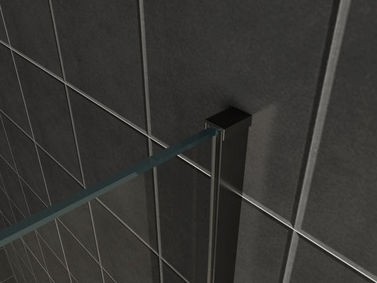 Schlankes Profilsatz mit Stabilisierungsstange Wiesbaden 120 cm in matt schwarz