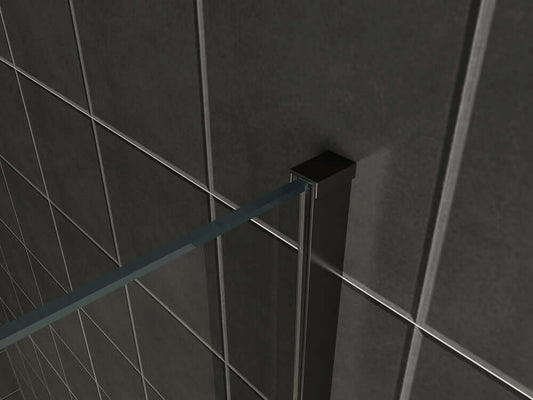 Slanke profielset met stabilisatiestang Wiesbaden 120 cm in mat zwart