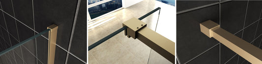 Schlanke 120 cm messing goldene Profilset mit Stabilisierungsstange Wiesbaden