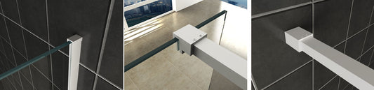 Schlanke 120 cm matte weiße Profilset mit Stabilisierungsstange Wiesbaden