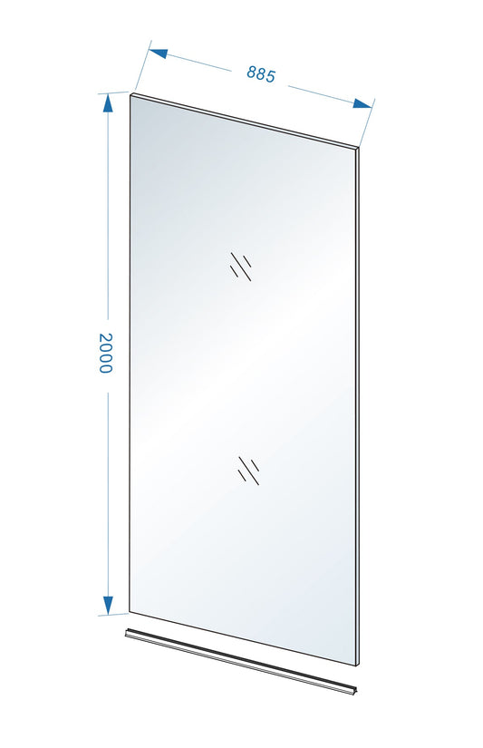 Slim glasplaat 900 x 2000 x 8 mm nano warm koper glas
