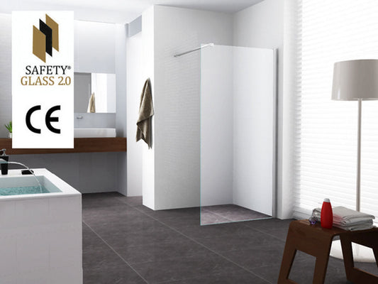 Graffic inloopdouche 900 x 2000 x 10 mm nano safety glass folie helder glas/