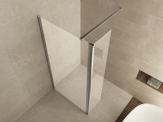 Wiesbaden Paroi latérale 30X200 Cm avec Profil à charnière 10Mm Verre Nano