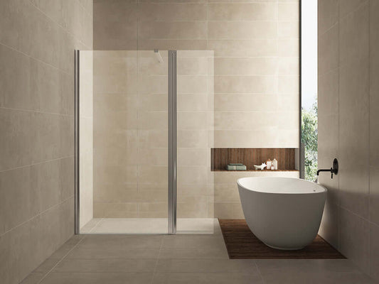 Wiesbaden Paroi latérale 30X200 Cm avec Profil à charnière 10Mm Verre Nano