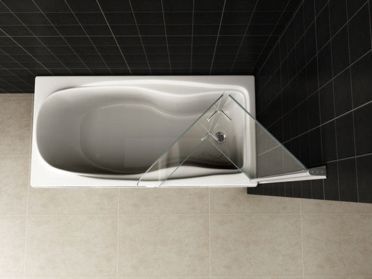 Cinco Badwand drehbar 1000 x 1400 x 6 mm Nano klares Glas/Chrom