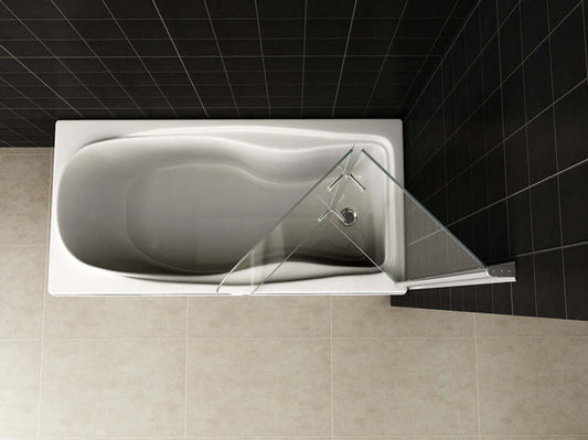 Wiesbaden Klappbare Badewand 100x140 cm 6mm Nano-Beschichtung