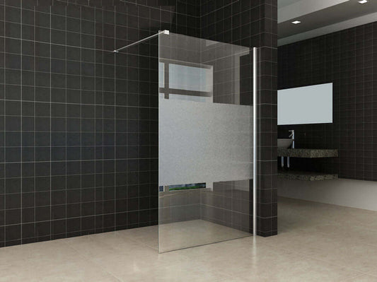 Paroi de douche Wiesbaden 110X200Cm avec nanorevêtement 10 mm et bande centrale