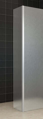 Profil d'angle paroi latérale Wiesbaden avec 35X200 cm, verre mat nano complet 10 mm
