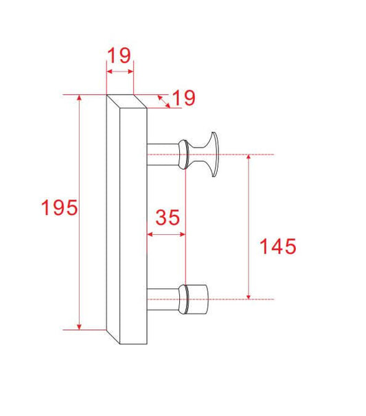 Losse Türgriff Typ 7 19,5 cm Chrom Wiesbaden