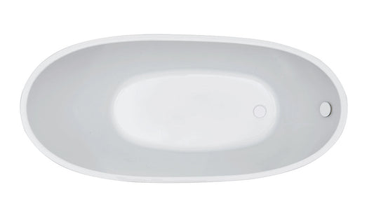 Trapez freistehende Acrylbadewanne Wiesbaden 150X72 in Weiß