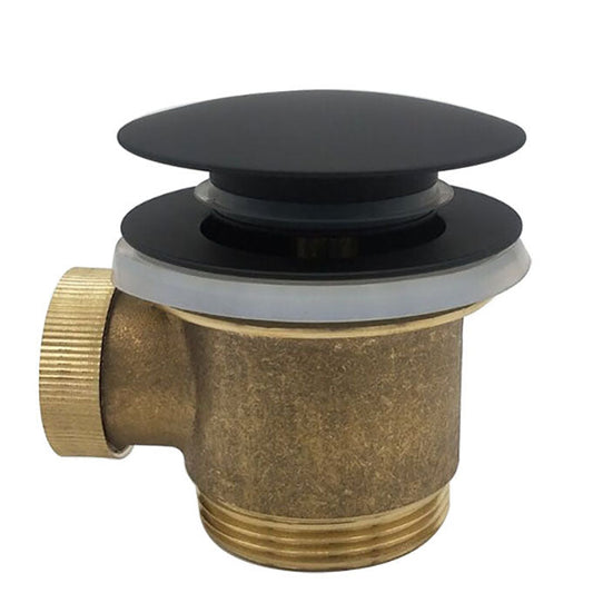 Luxe Losse Clickwaste Wiesbaden Komplett 5/4 für Freistehende Badewanne in Matt Schwarz