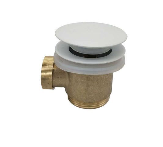 Luxe Losse Clickwaste Wiesbaden Compleet 5/4 voor Vrijstaand Bad in Mat Wit