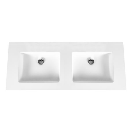 ALONI Solid Surface Dubbele Wastafel – Zonder Kraangat