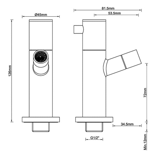 Amador Einbau-Wasserhahn Wiesbaden 1/2 Zoll Bronze