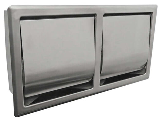 Doppelter Toilettenrollenhalter Wiesbaden 304 Edelstahl mit Klappe
