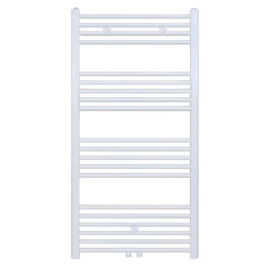 BELRAD Badkamer Radiator Mat Wit Geborsteld – Middenaansluiting