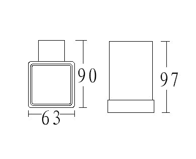Eris Zahnbürstenhalter Wiesbaden Glas für Glashalter 28.4001