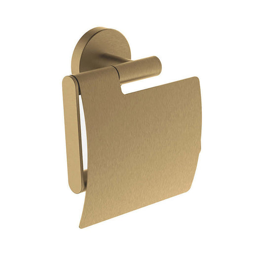 Alonzo Toilettenpapierhalter Wiesbaden mit Klappe in gebürstetem Messing
