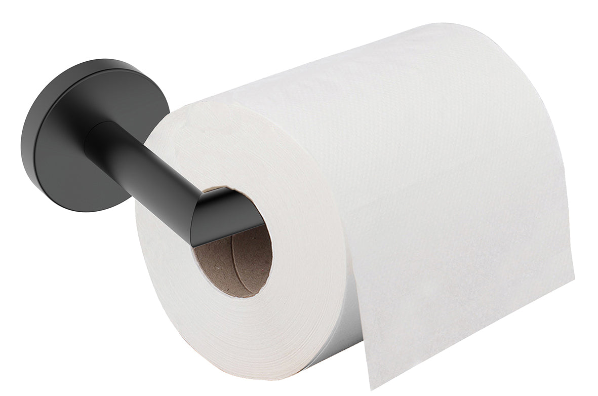 Alonzo Toiletrolhouder met Vaste Arm Mat Zwart Wiesbaden