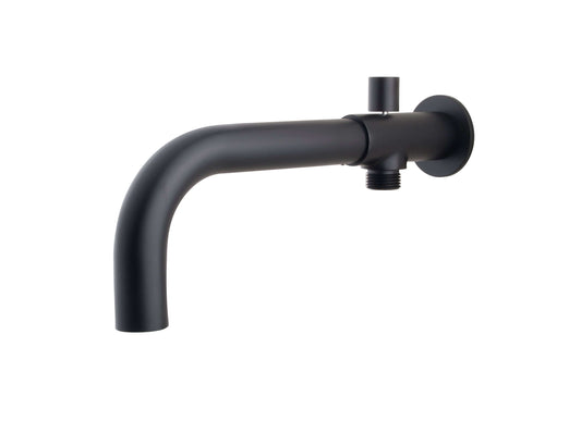 Einlauf für Einbaubad Wiesbaden mit Umstellung 24 Cm 1/2 in mattschwarz