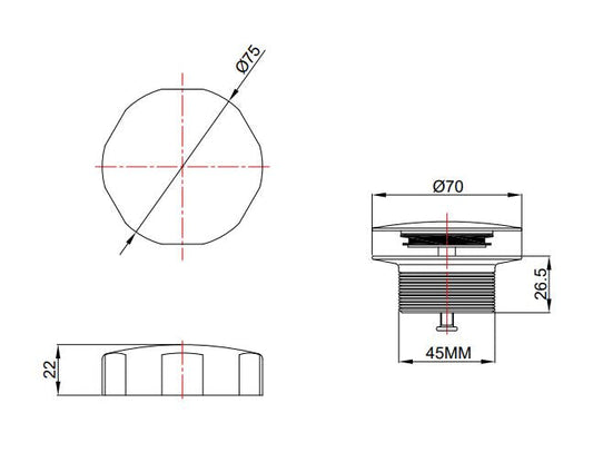 Doblar Abdeckteil Badablauf mit Überlauf gebürstetes Bronze Kupfer PVD