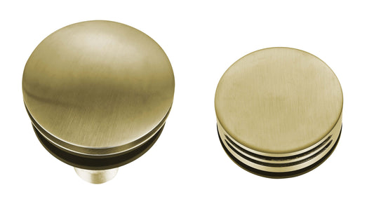 Geborsteld Messing Gouden Knop/Plug Badoverloop Wiesbaden met Badvulfunctie Rond