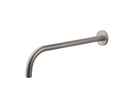 Schlanker Auslauf Wiesbaden Rund 30Cm, 18Mm, 1/2'' in Gebürstetem Stahl