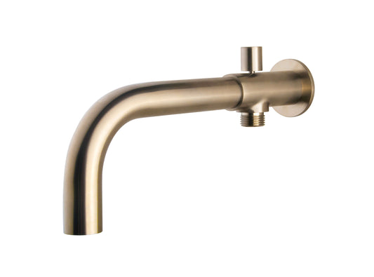 Eingebaute Badewannenauslauf Wiesbaden mit Umstellung 24 cm 1/2 Zoll gebürsteter Stahl