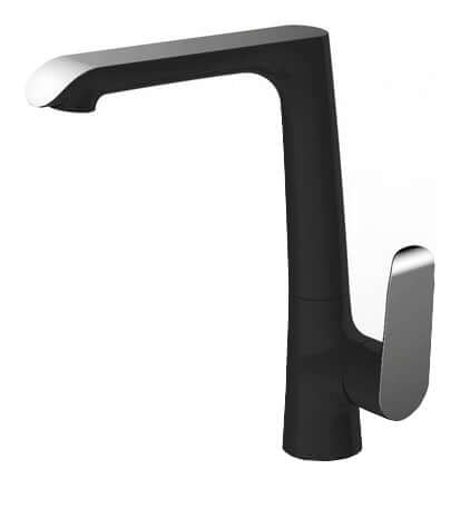 Tarma Einhebel-Küchenarmatur schwarz/chrom