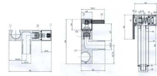 304 bidetset met handdouche en doucheslang geborsteld RVS