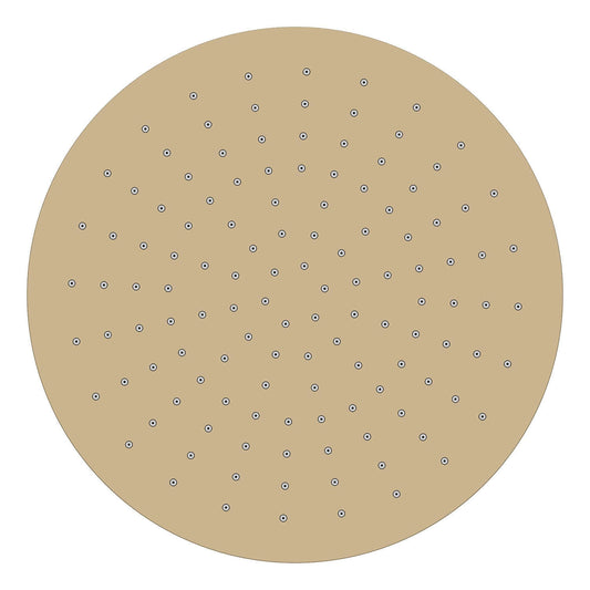 Luxus Kopfbrause Wiesbaden rund 30 cm in gebürstetem Messing Gold