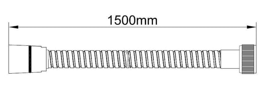 Luxe konische Duschschlauch Wiesbaden 150 cm in gebürstetem Messing Gold