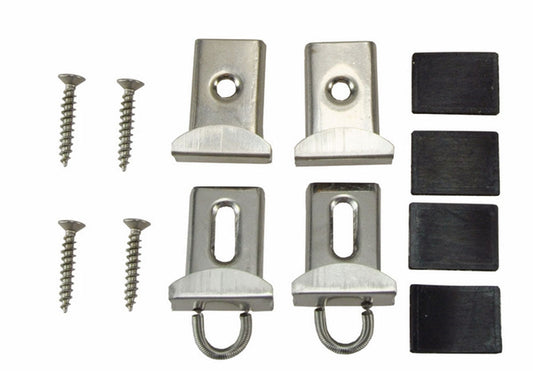 Ensemble de pinces universelles chromées pour miroir Wiesbaden