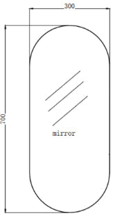 Xellanz Spiegel Wiesbaden Oval 70X30 Cm Ohne Rahmen