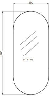 Xellanz Spiegel Wiesbaden Ovaal 70X30 Cm Zonder Lijst