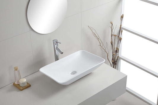 Karé Aufsatzwaschbecken Wiesbaden 58X36X11,5 cm in matt weiß