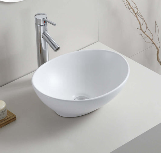 Barco Opzetwastafel Wiesbaden 40X33X14,5 Cm in Mat Wit