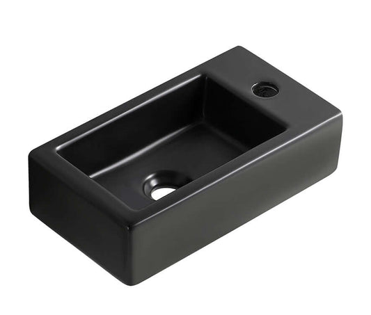 Rhea M Brunnen Wiesbaden 40x22 cm Kraangat Rechts Matt Schwarz