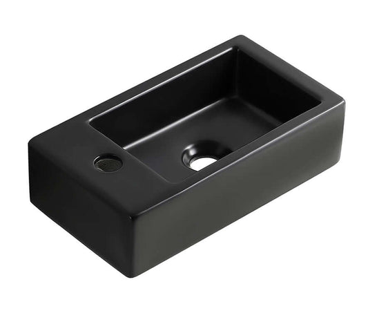 Rhea M Brunnen Wiesbaden 40x22 cm Kraangat Links Matt Schwarz