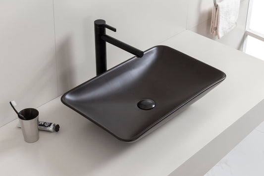 Karé Opzetwastafel Wiesbaden 58x36x11,5 cm Mat Zwart