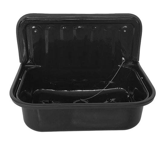 Banks Gietgootsteen Wiesbaden 50,5X33X37 Cm in plaatstaal, glanzend zwart