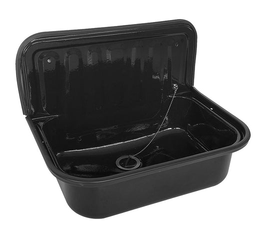 Banks Gietgootsteen Wiesbaden 50,5X33X37 Cm in plaatstaal, glanzend zwart