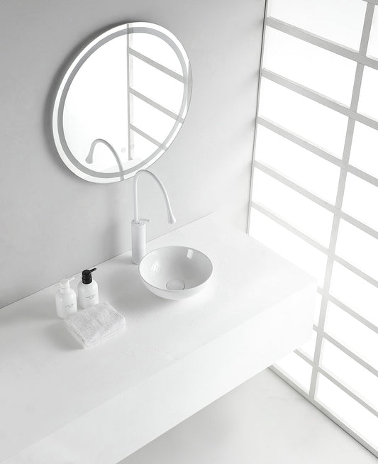 Kimo Opbouwwastafel Wiesbaden 28X28X10 Cm in Keramiek Wit