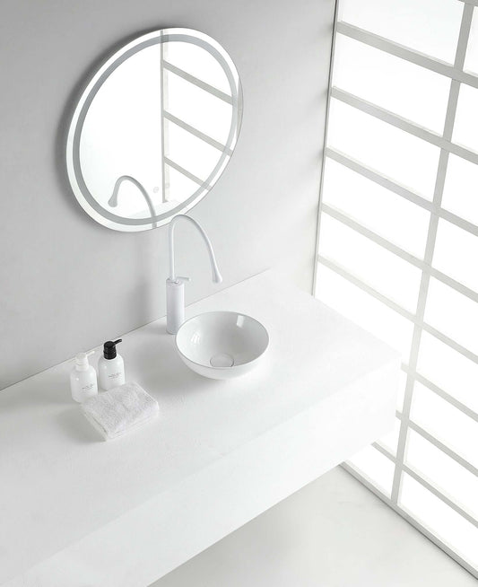 Kimo Opbouwwastafel Wiesbaden 28X28X10 Cm in Keramiek Wit